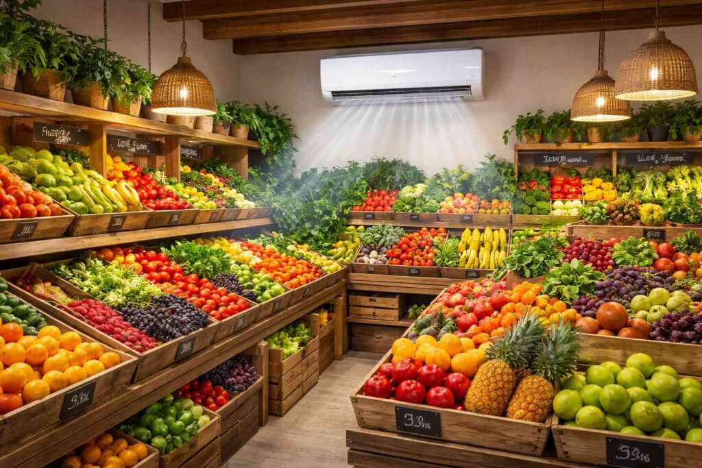 Klimatyzacja do sklepu warzywnego
