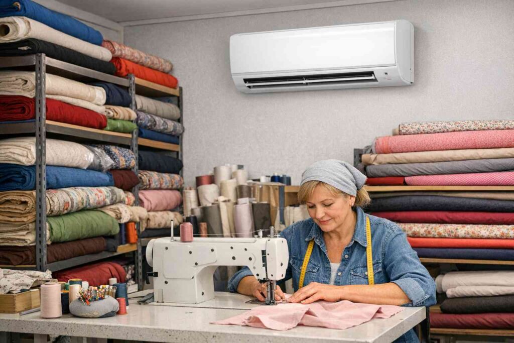 Klimatyzacja dla krawcowej