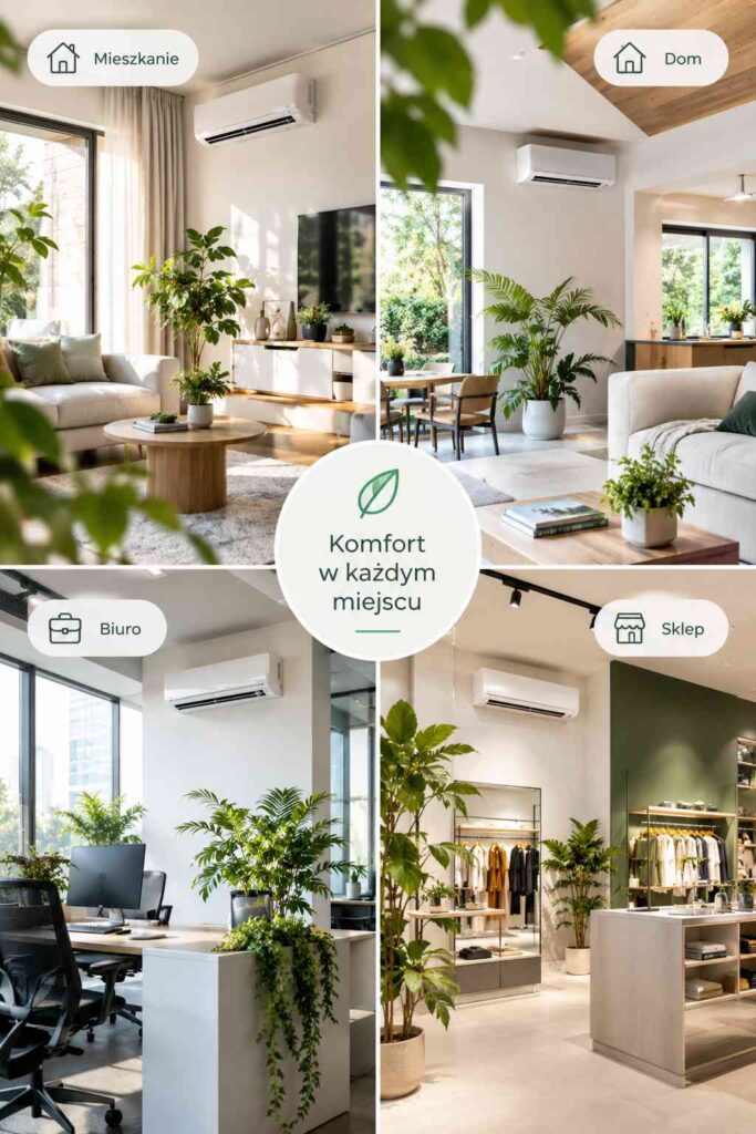 Klimatyzacja w domu, mieszkaniu, biurze, sklepie